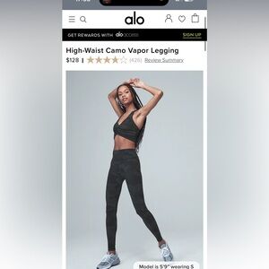 Alo High Waist Camo Legging - New! Size M